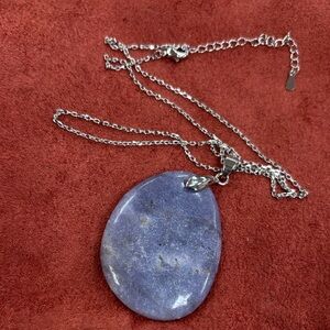 New Lavender SS Lepidolite Pendant Necklace